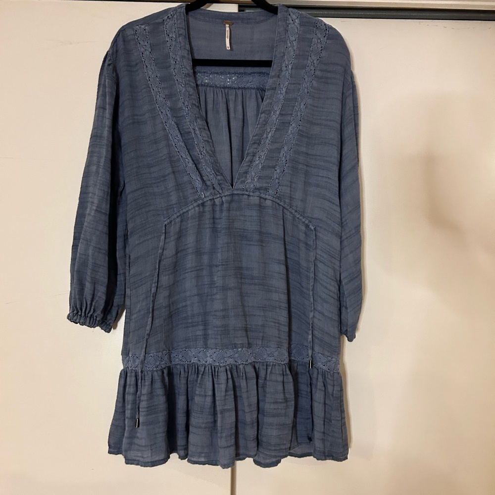 Free People Blue Mini Dress